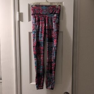SkirtSports Red and Blue Patterned Leggings